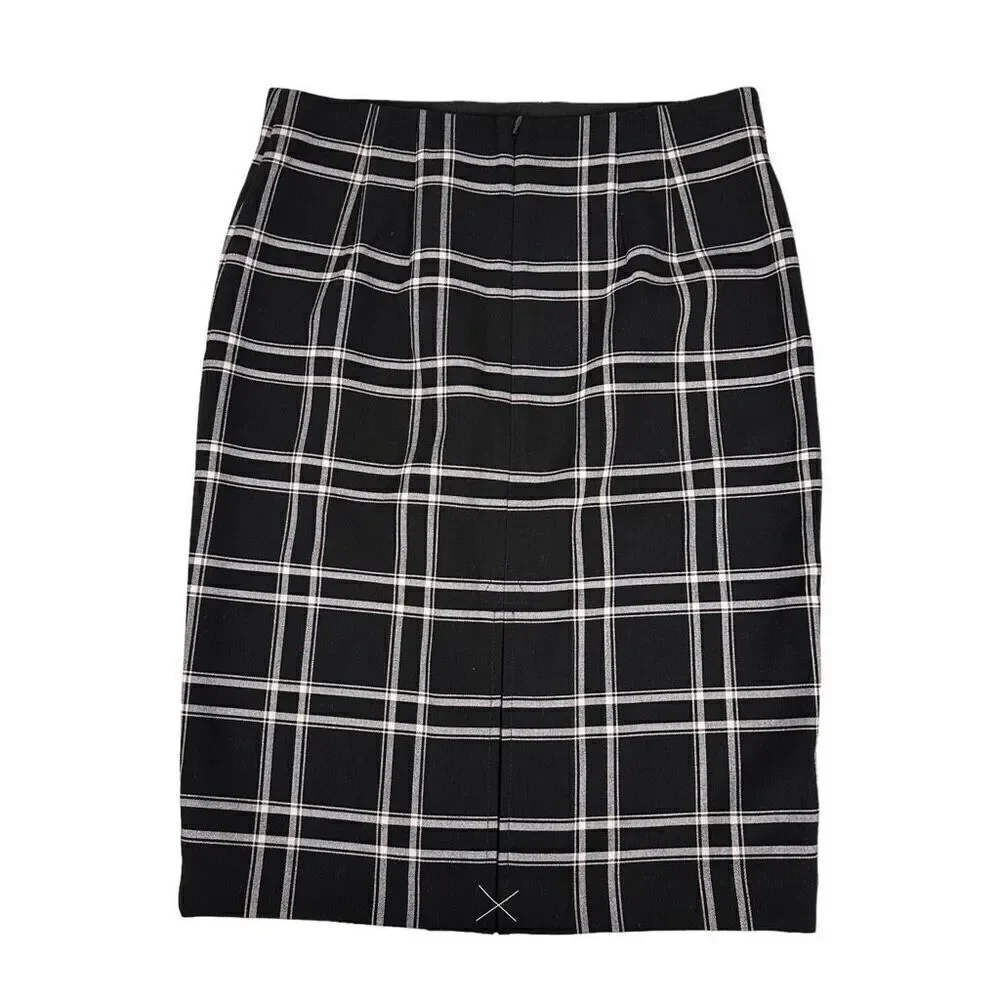 Loft Plaid Pencil Skirt size 8T NEW